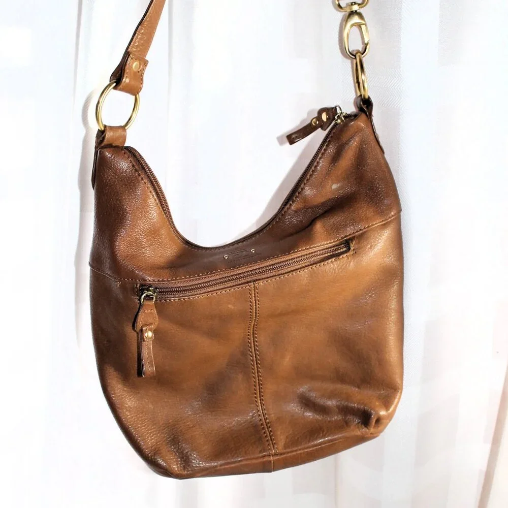 Stone Mountain Brown Leather Hobo Bag